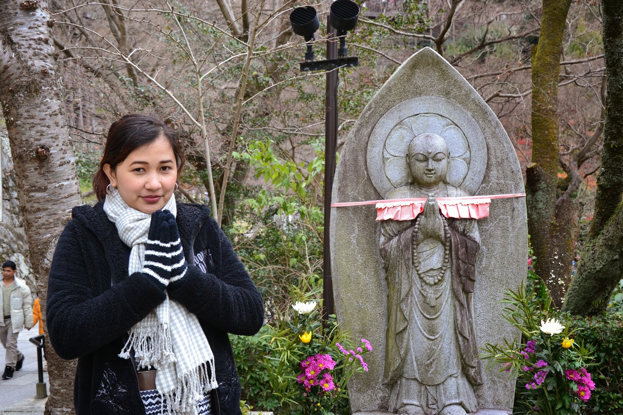 My wife's first trip to Kiyomizudera