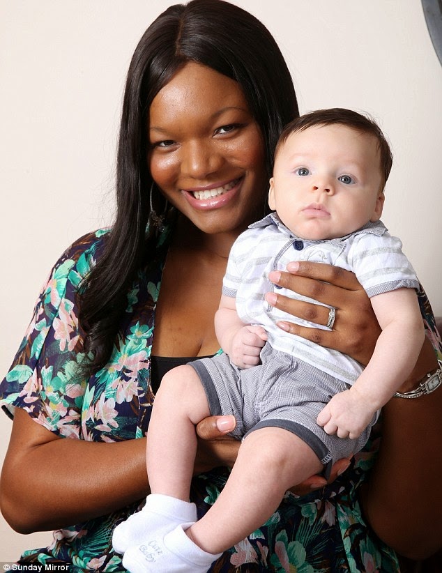Shock as Black Nigerian woman gives birth to white baby (Photos