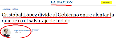 Cristóbal lópez genera grietas en cambiemos