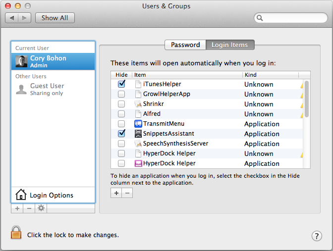 System Preferences > Users