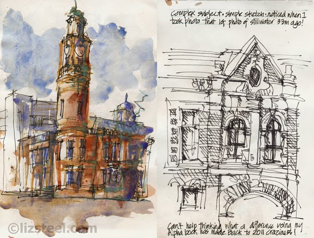 tastrip street scenes vs iconic building sketches liz steel liz
