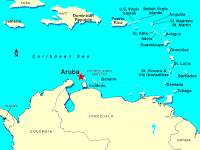 mapa de Aruba viajes y turismo