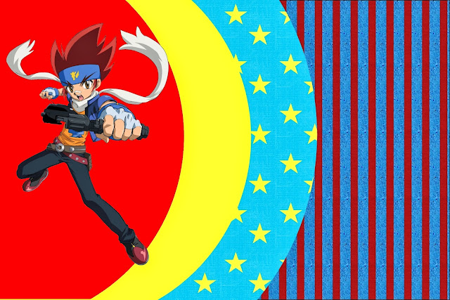 Beyblade: Invitaciones para Imprimir Gratis. Para hacer invitaciones, tarjetas, marcos de fotos o etiquetas de Beyblade para imprimir gratis.