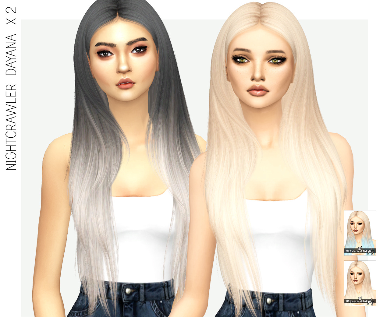 Sims 4 Light Blue Hair Female - wide 7