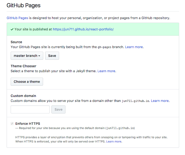 GitHub Pages setting GitHub Pages setting