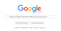 Kenapa Postingan blog tiba tiba hilang dari mesin pencari ?? Kenapa Postingan blog tiba tiba hilang dari mesin pencari ??