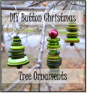 Christmas Tree Ornament made from Buttons