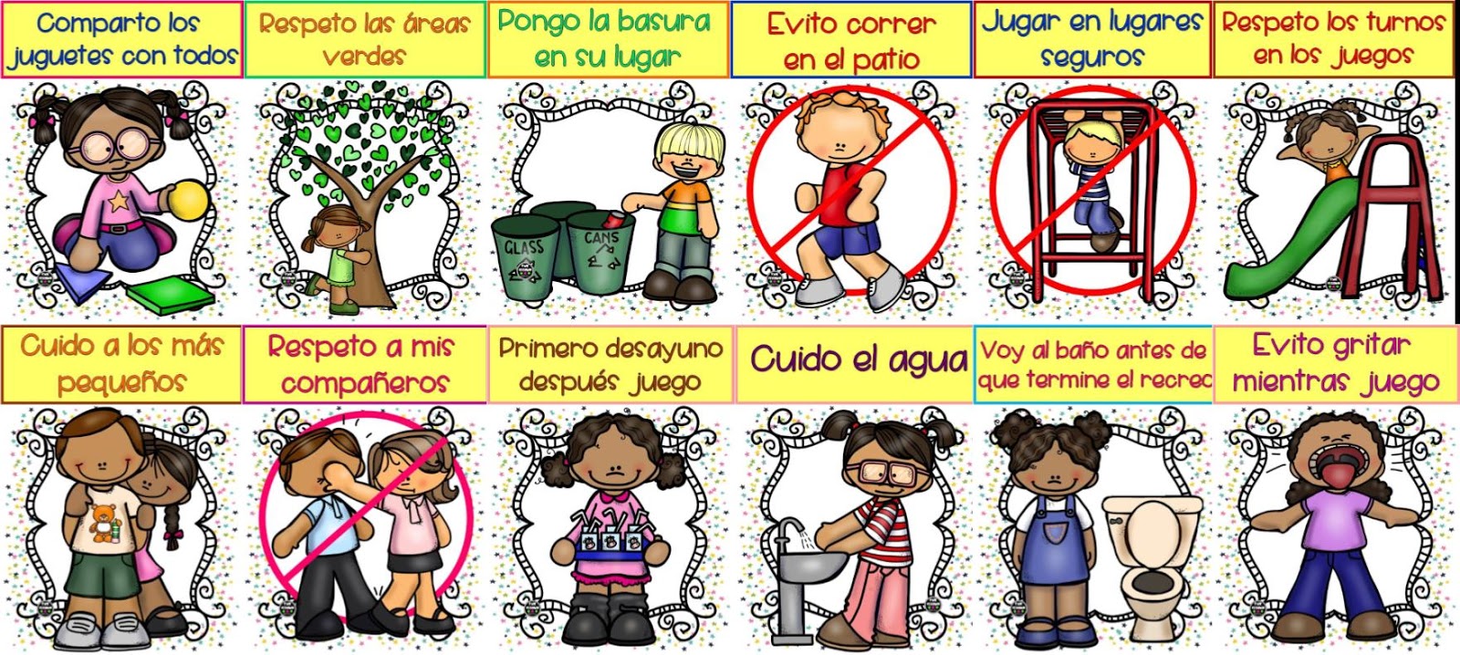 Blog de una Psicopedagoga. Vanesa Chust REGLAMENTO PARA EL RECREO ESCOLAR