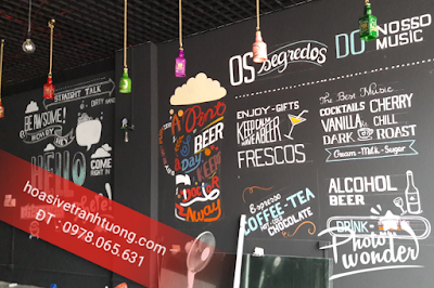 tranh tường quán cafe vẽ tranh tường quán cafe