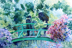 monet rain giverny watercolor catherine mccargar painter