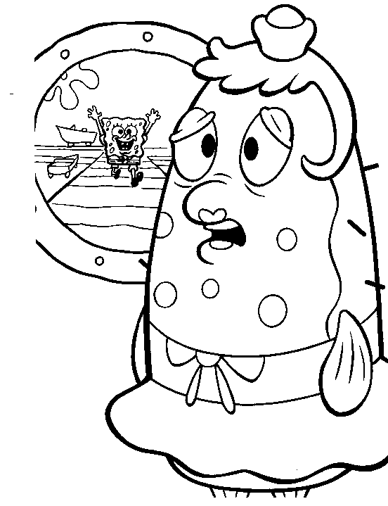 a coloring pages of spongebob - photo #31
