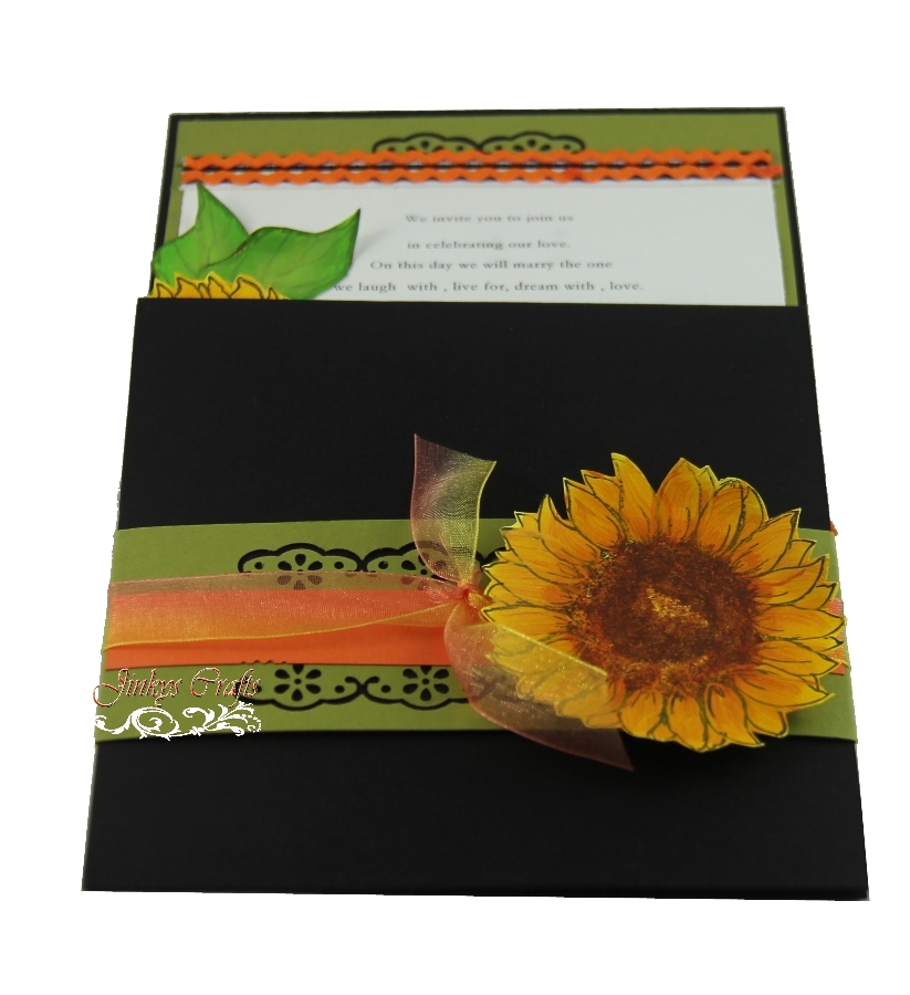 Jinky's Crafts & Designs: Sunflower Theme Wedding Invitations