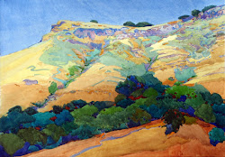 purcell hill robin flag plein california watercolor air sunol paintings painting watercolors contemporary artist artists landscape painters hills museum tradition