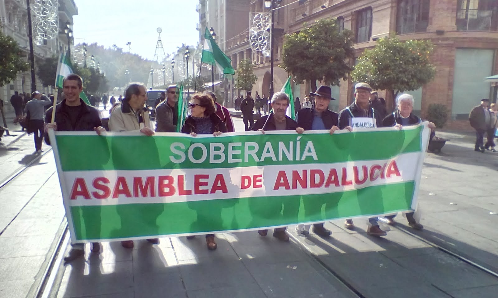 Asamblea de Andalucía en la Manifestación 10D Sevilla. Día de los Derechos Humanos.