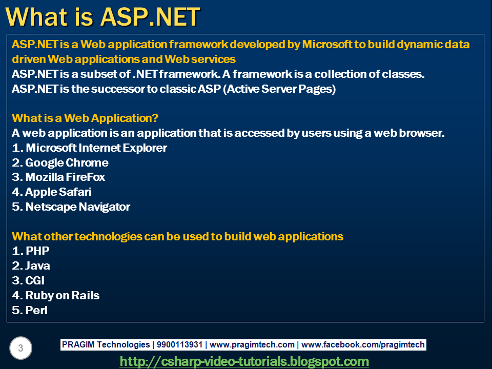 Sql server and c video tutorial part 1 what is asp net