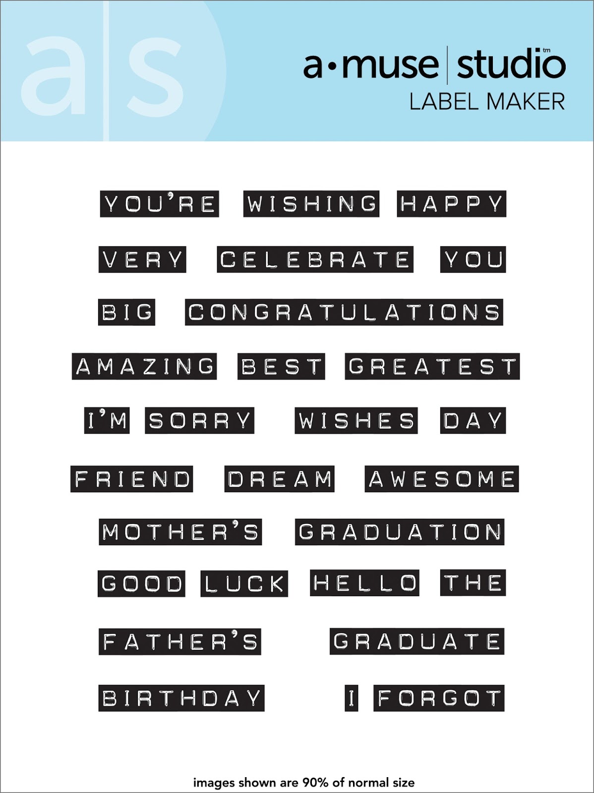 Let's Make A Card! Label Maker Stamp Set