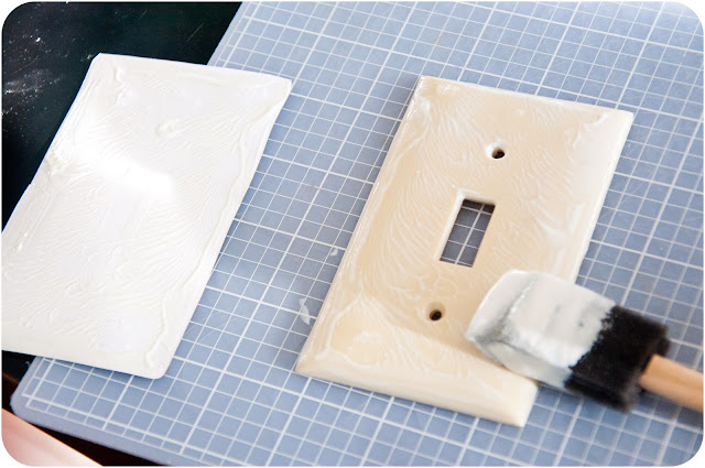 gluing light switch cover