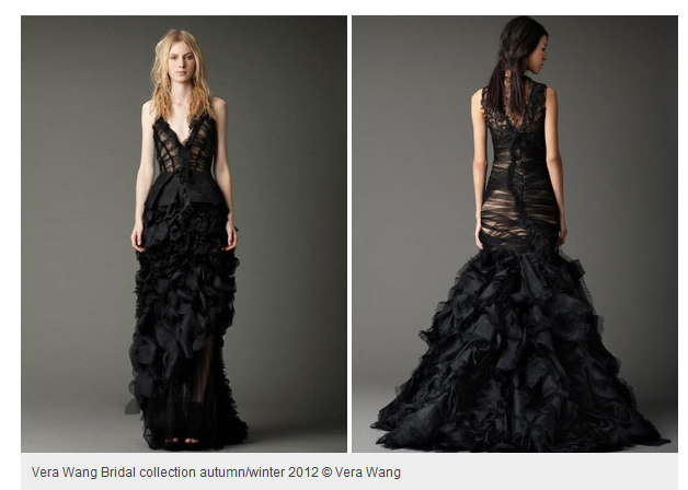 Vera Wang Black Wedding Dresses Vera Wangs new black bridal collection 