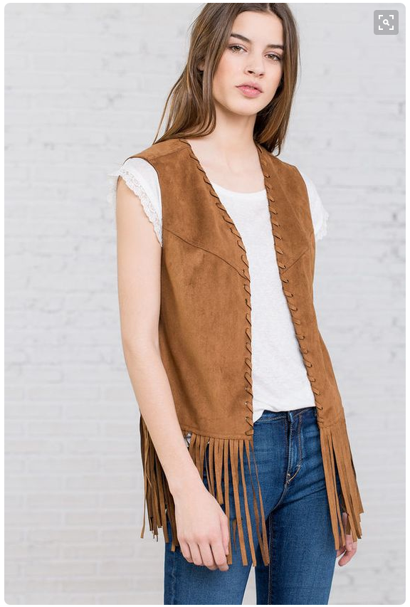 DIY Tutorial y patrones chaleco con flecos boho