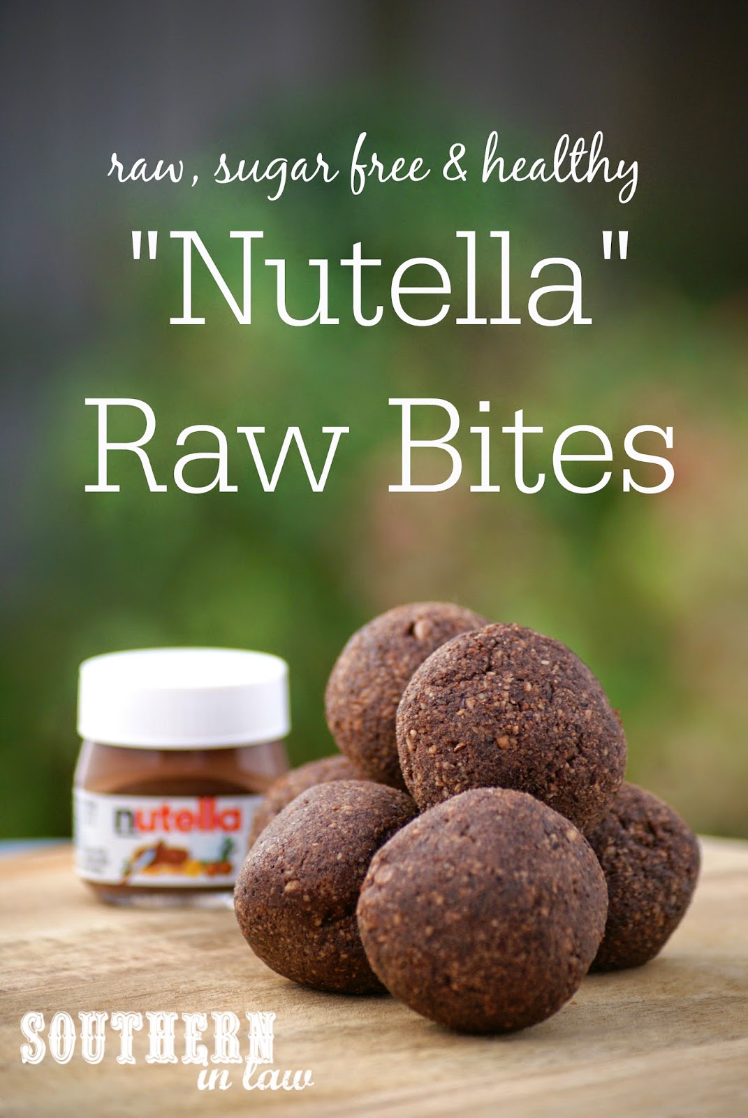 Nutella Raw Bites - Gluten Free, Sugar Free, Freezer Friendly, Clean Eating Friendly, Raw, Vegan
