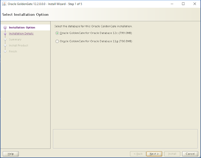 Oracle 12c Goldengate install steps