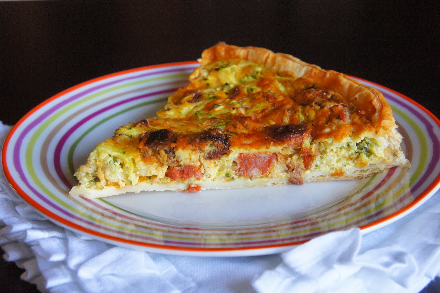 Quiche aux courgettes et au Chorizo
