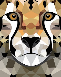 geometric animal graphic head skyline