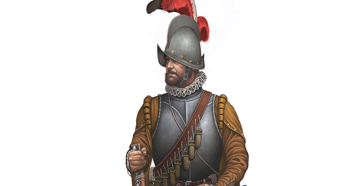 Pincel Historia ARCABUCERO ESPAÑOL.Segunda mitad siglo XVI.