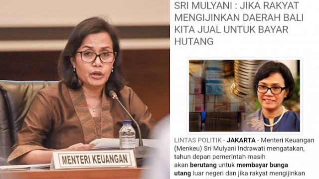 Fakta Viral, Sri Mulyani Siap Jual Bali Demi Bayar Utang Indonesia