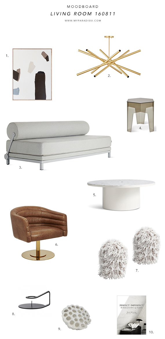 Contemporary living room moodboard by My Paradissi