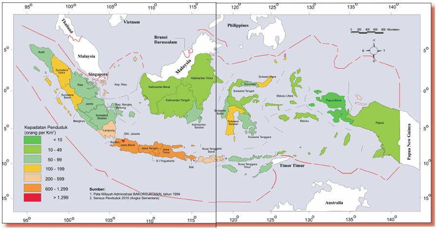 Population Density Indonesia 2010 Maps