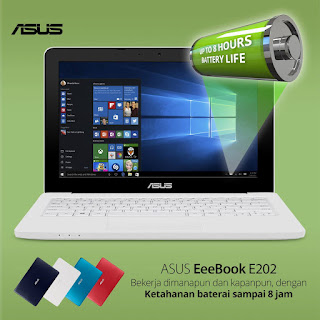 Kapasitas Baterai notebook ASUS E202