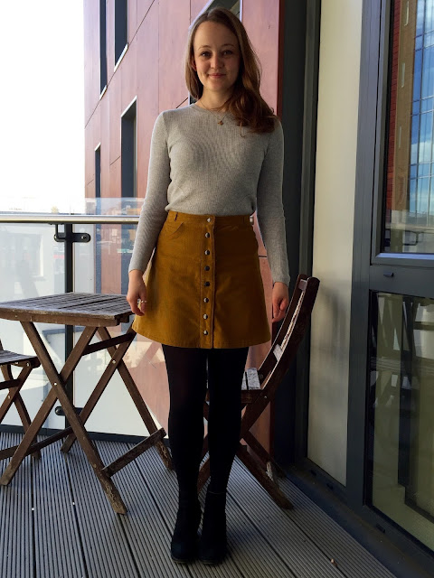 Diary of a Chain Stitcher: Honey Mustard Cotton Corduroy Rosari Mini Skirt from Pauline Alice