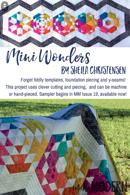 Make Modern Issue 19 Mini Wonders sampler quilt Sheila Christensen