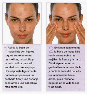 METODOS PARA APLICAR LA BASE DE MAQUILLAJE