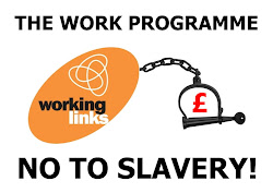 Working Links Work Programme ball and chain protest