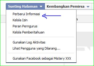 cara merubah atau mengganti nama judul halaman facebook