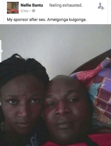 Young Kenyan woman posts after-sex photo with her sugar daddy (sponsor)