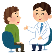 お医者さんのイラスト「問診」