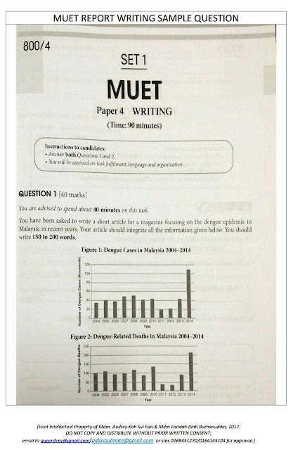 Muet My Way Muet Report Writing Sample Template