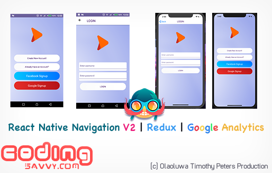 React Native Navigation v2 with Redux and Google Analytics