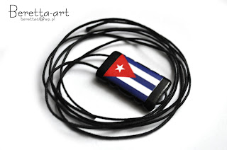 wisior z flagą kuby