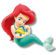 Ariel e o linguado - A Pequena Sereia