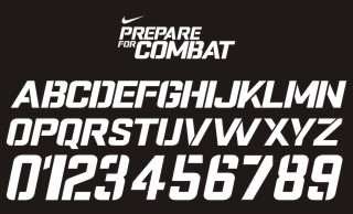 Lujo suicidio Adular Nike Combat font
