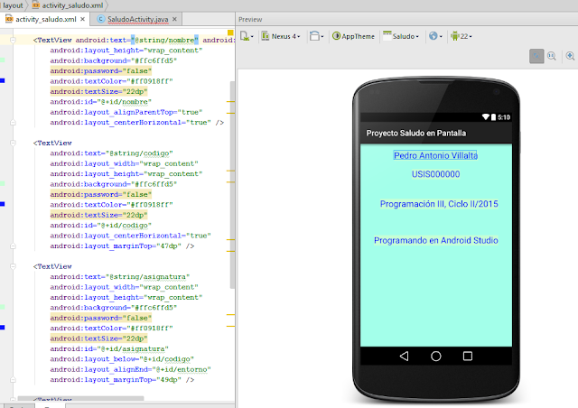 Ejemplo Android de Control Text View y Sus Propiedades