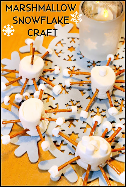 Marshmallow Snowflake Craft -Snow Day Fun!