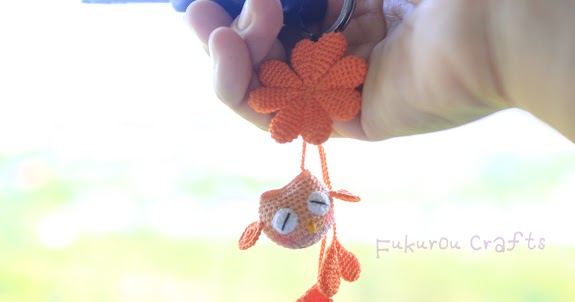 fukuroucrafts: Crochet mini dream catcher, lucky charms for car
