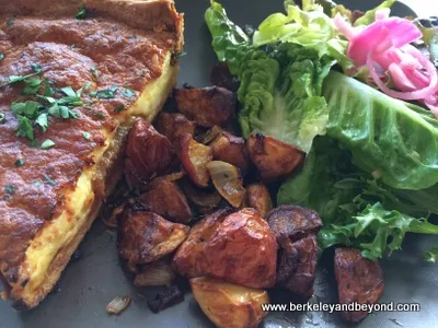 quiche at Babette cafe at Berkeley Art Museum in Berkeley, California