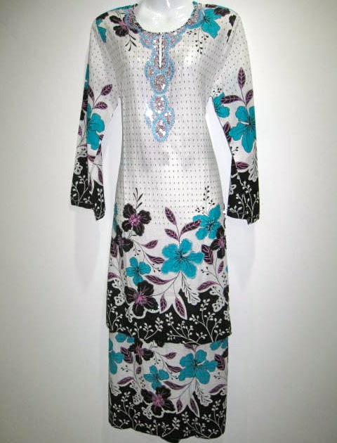 RAGAZZA: simple floral baju kurung with beading