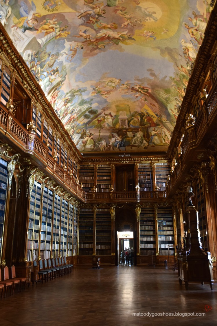 The Strahov Monastery library in Prague is not to be missed | Ms. Toody Goo Shoes #prague #StrahovMonastery #danuberivercruise